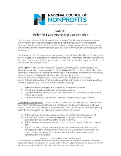 nonprofit-compensation-policy-national-council-of-nonprofits-sample-policy